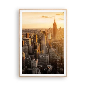 Poster in light oak frame - Growing in the Sun - 70x100 cm