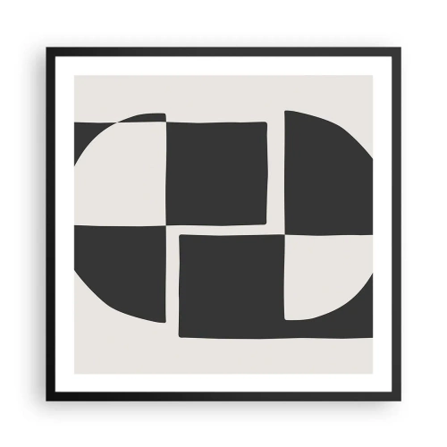 Poster in black frame - Antithesis-Synthesis - 60x60 cm