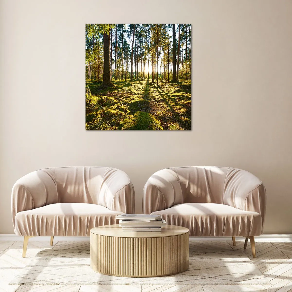 Glass picture - Deep in the Forest - 50x50 cm