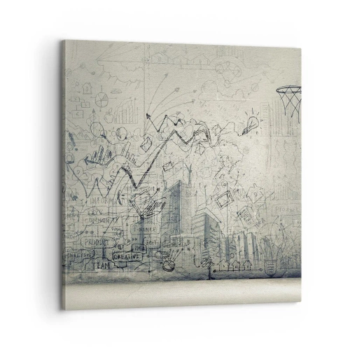 Canvas picture - My Wonderful City Life - 60x60 cm