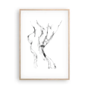 Poster in light oak frame - Beautiful and Strong - 70x100 cm