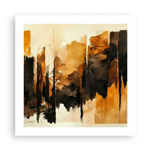 Poster - Harmony of Black and Gold - 50x50 cm