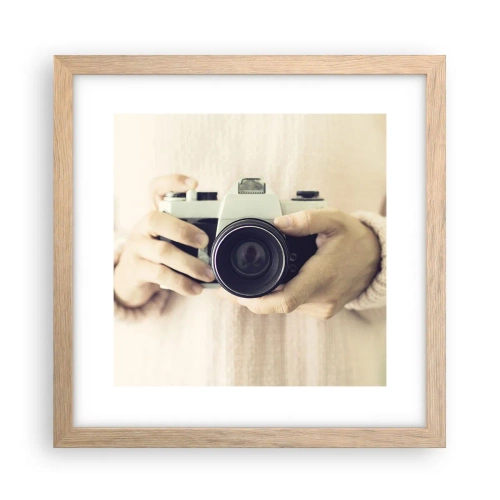 Poster in light oak frame - To Know More… - 30x30 cm