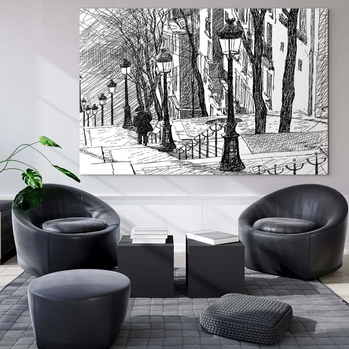 Glass picture - Love Story or a Thriller? - 100x70 cm