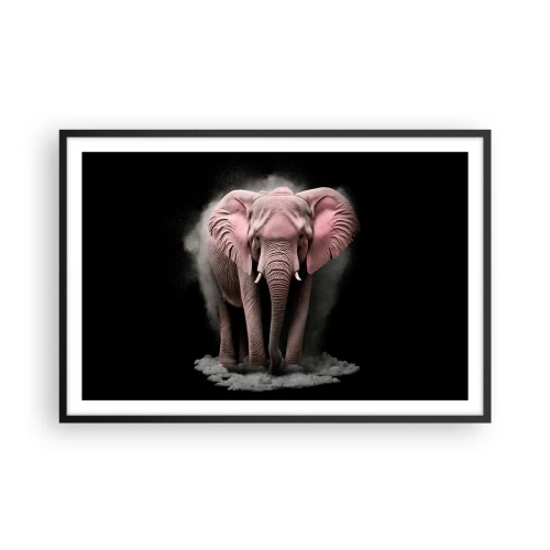 Poster in black frame - Don't Think About a Pink Elephant! - 91x61 cm