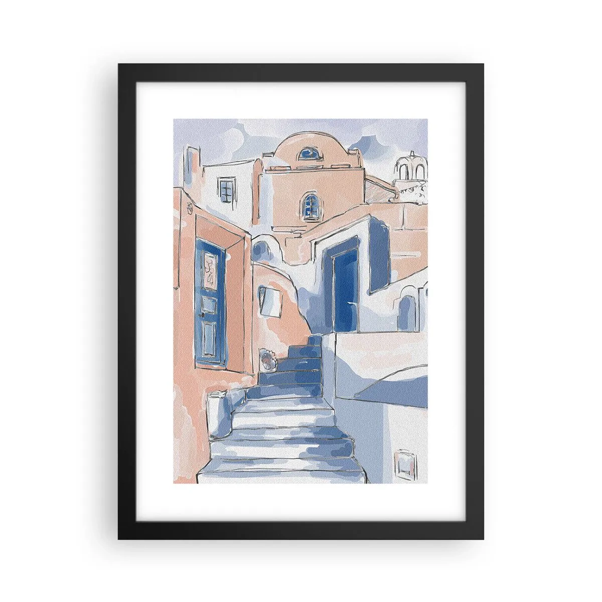 Poster in black frame - Exotic City - 30x40 cm