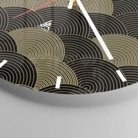 Clock face with lines