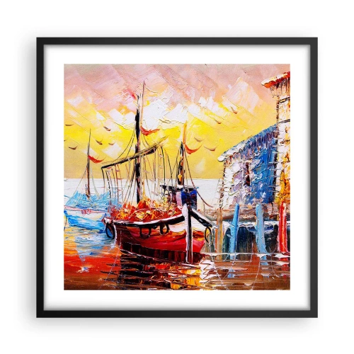 Poster in black frame - Happy Comeback - 50x50 cm