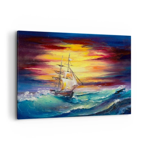 Canvas picture - Fearlessly towards the Waves - 120x80 cm