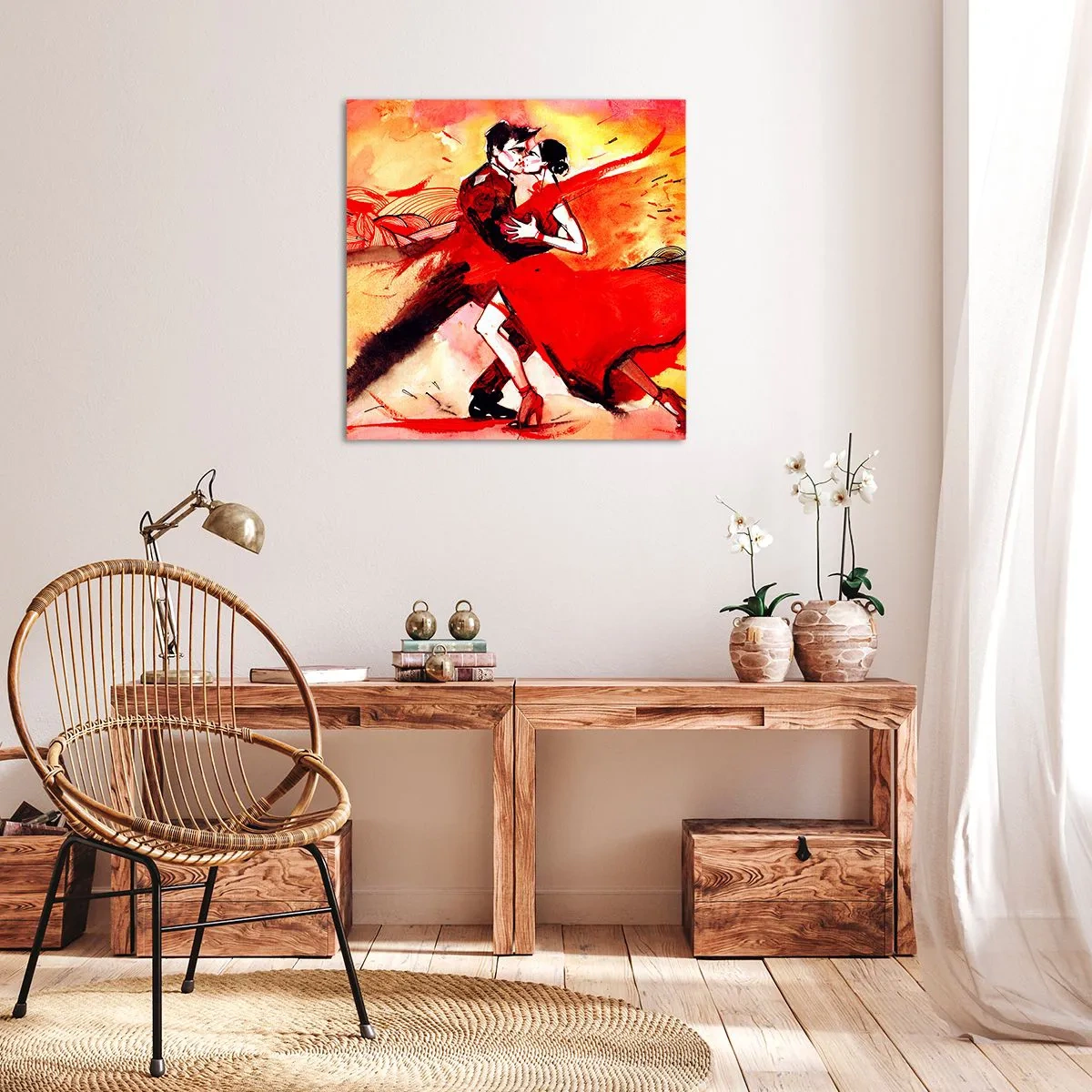Canvas picture - Purple Rhythm of Passion - 70x70 cm