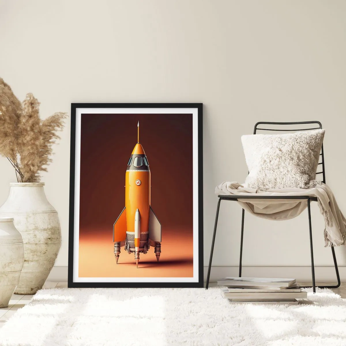 Poster in black frame - It Starts with a Dream - 30x40 cm