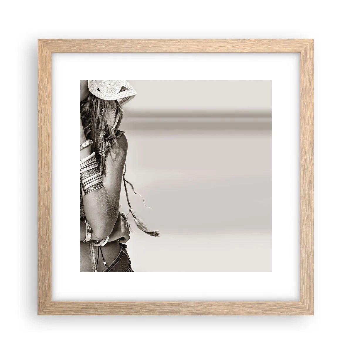 Poster in light oak frame - Like a Girl - 30x30 cm