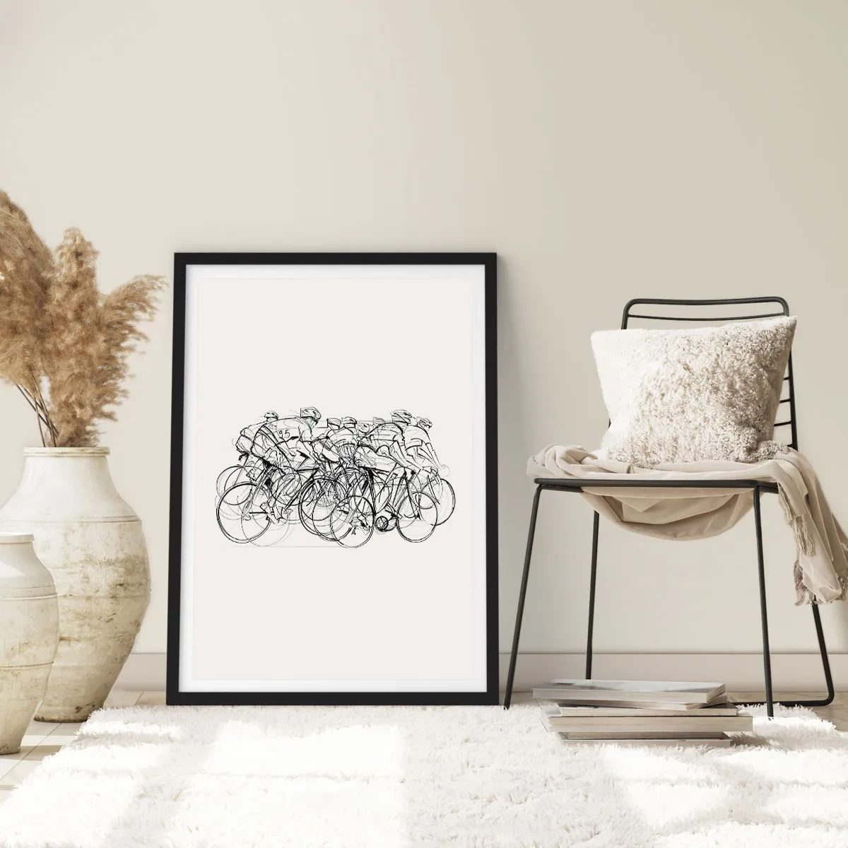 Poster in black frame - Together as a Team - 30x40 cm