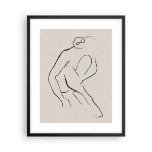 Poster in black frame - Intimate Sketch - 40x50 cm