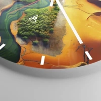 Clock face with lines