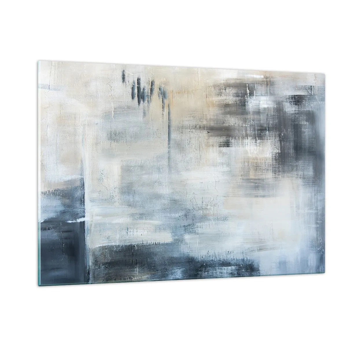 Glass picture - Behind the Curtain of Blue - 120x80 cm