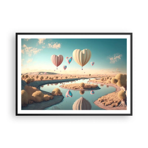 Poster in black frame - Love Lifts You up - 100x70 cm