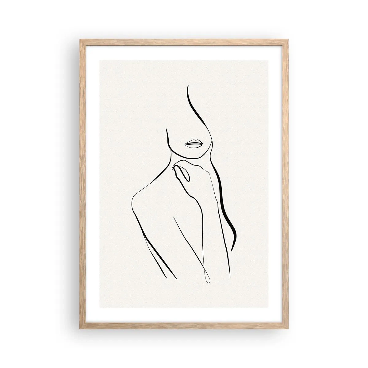 Poster in light oak frame - Wave of Melancholy - 50x70 cm