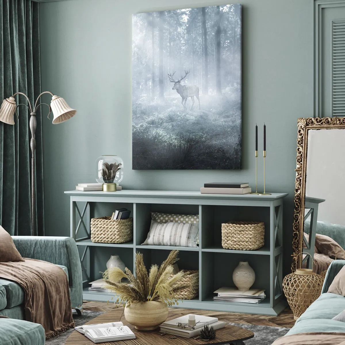 Canvas picture - Morning Round of the Estate - 80x120 cm