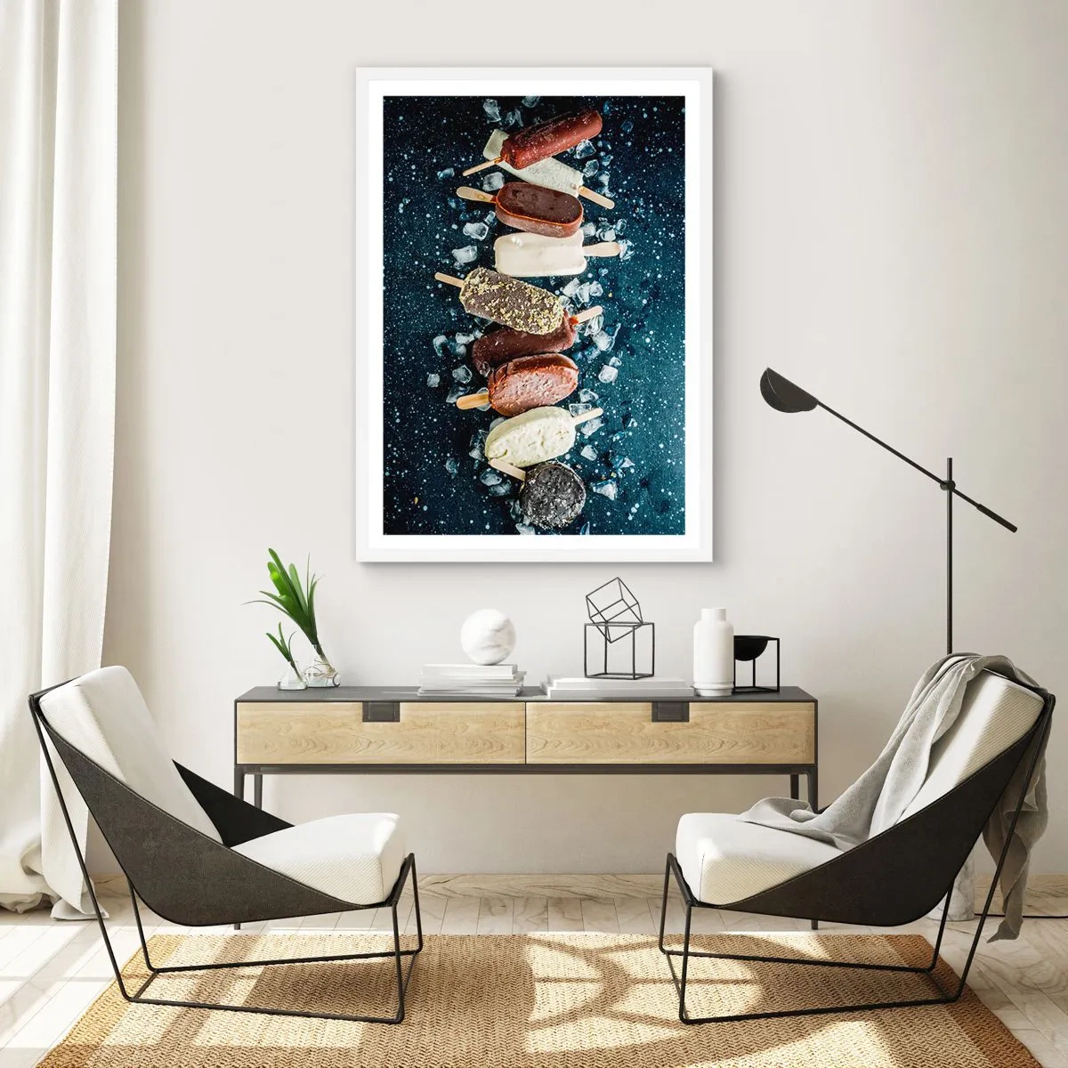 Poster in white frmae - Taste of the Hot Summer - 70x100 cm