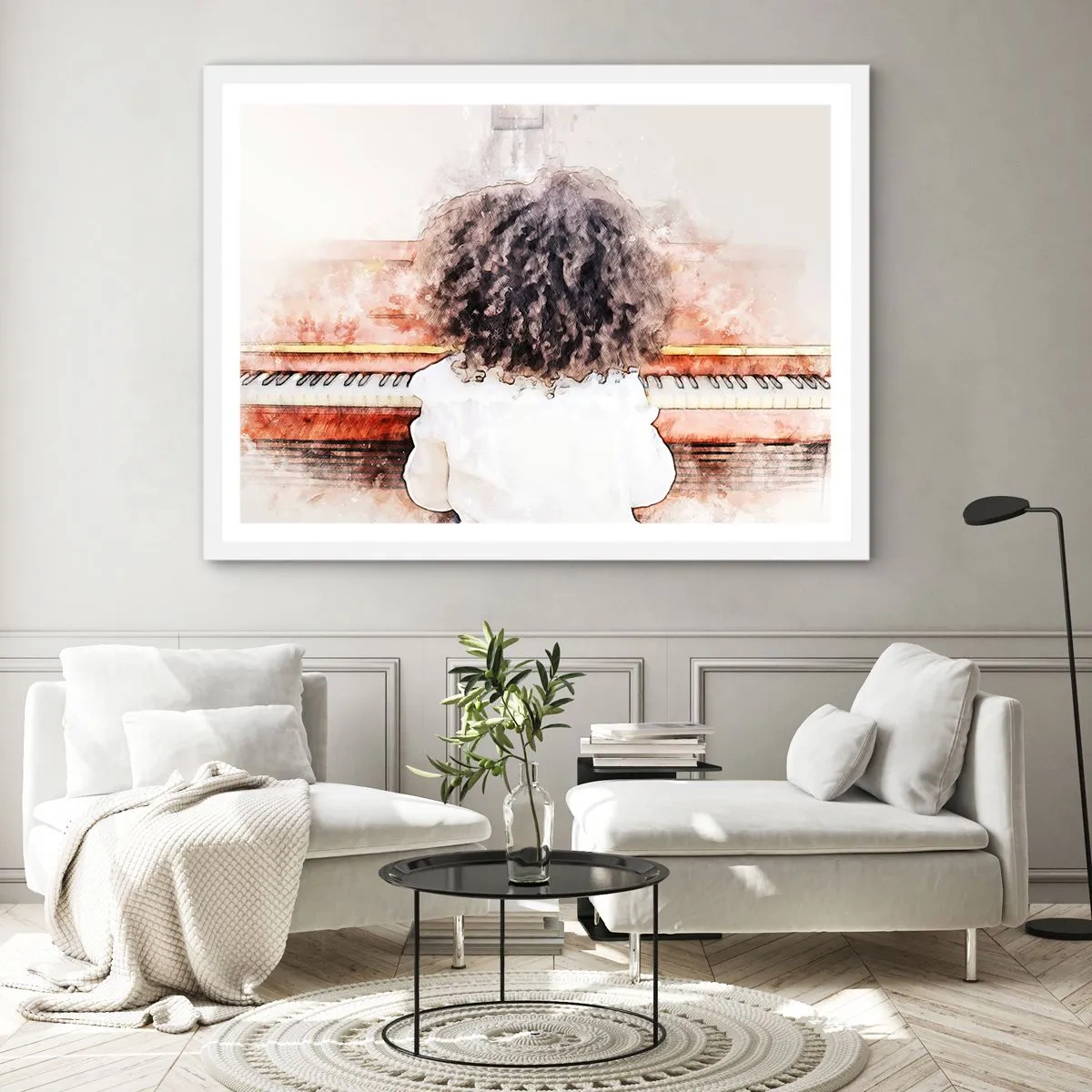 Poster in white frmae - In a New World - 40x30 cm