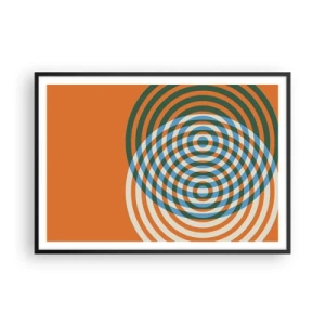 Poster in black frame - Abstract Variation on a Circle - 100x70 cm