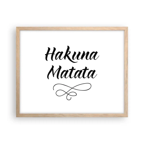 Poster in light oak frame - Best Advice - 50x40 cm