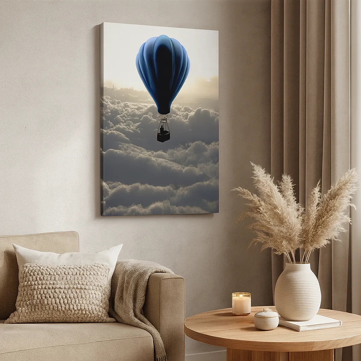 Canvas picture - Wanderer above Clouds - 50x70 cm