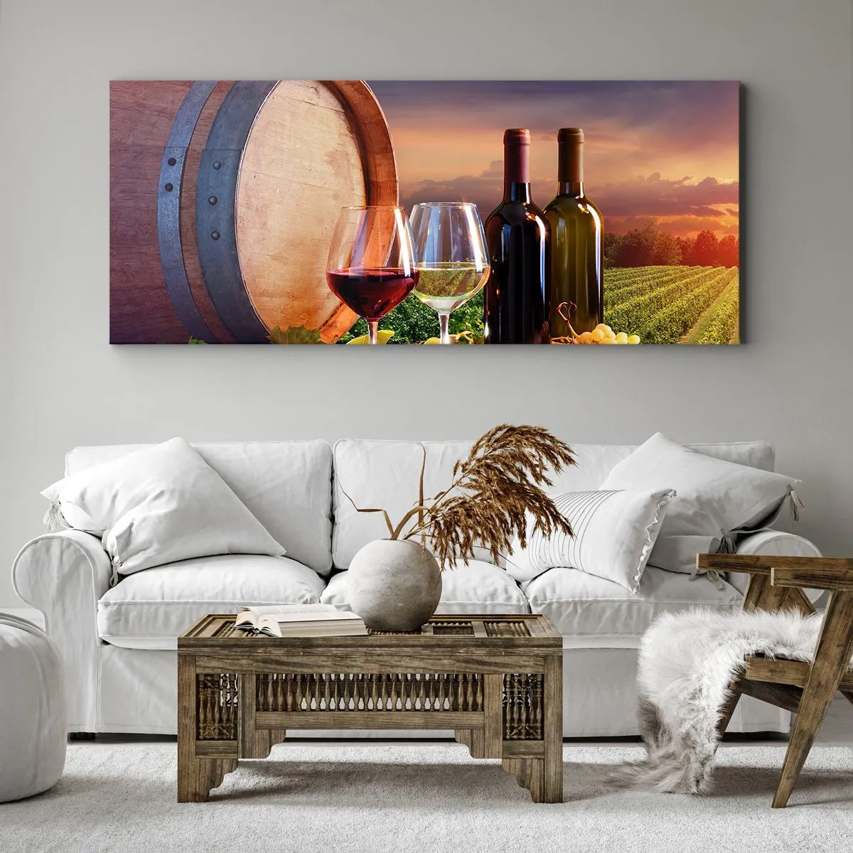 Canvas picture - Here Life Is Full of Flavour - 90x30 cm