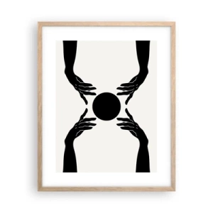 Poster in light oak frame - Secret Sign - 40x50 cm