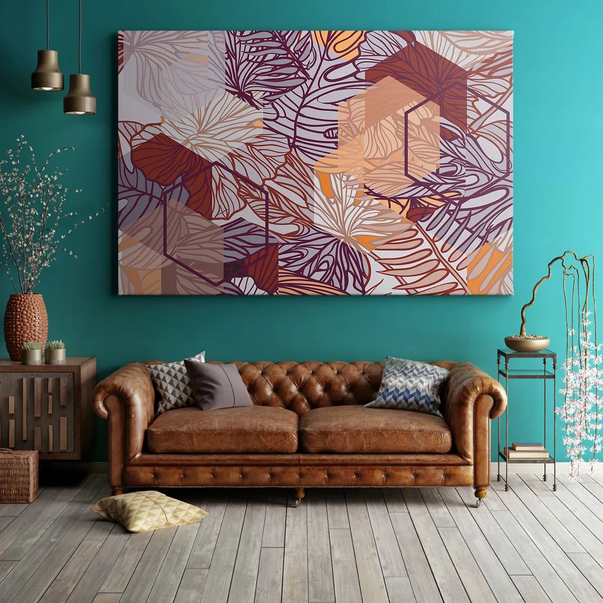 Canvas picture - Impossible Union of Geometry and Nature - 100x70 cm