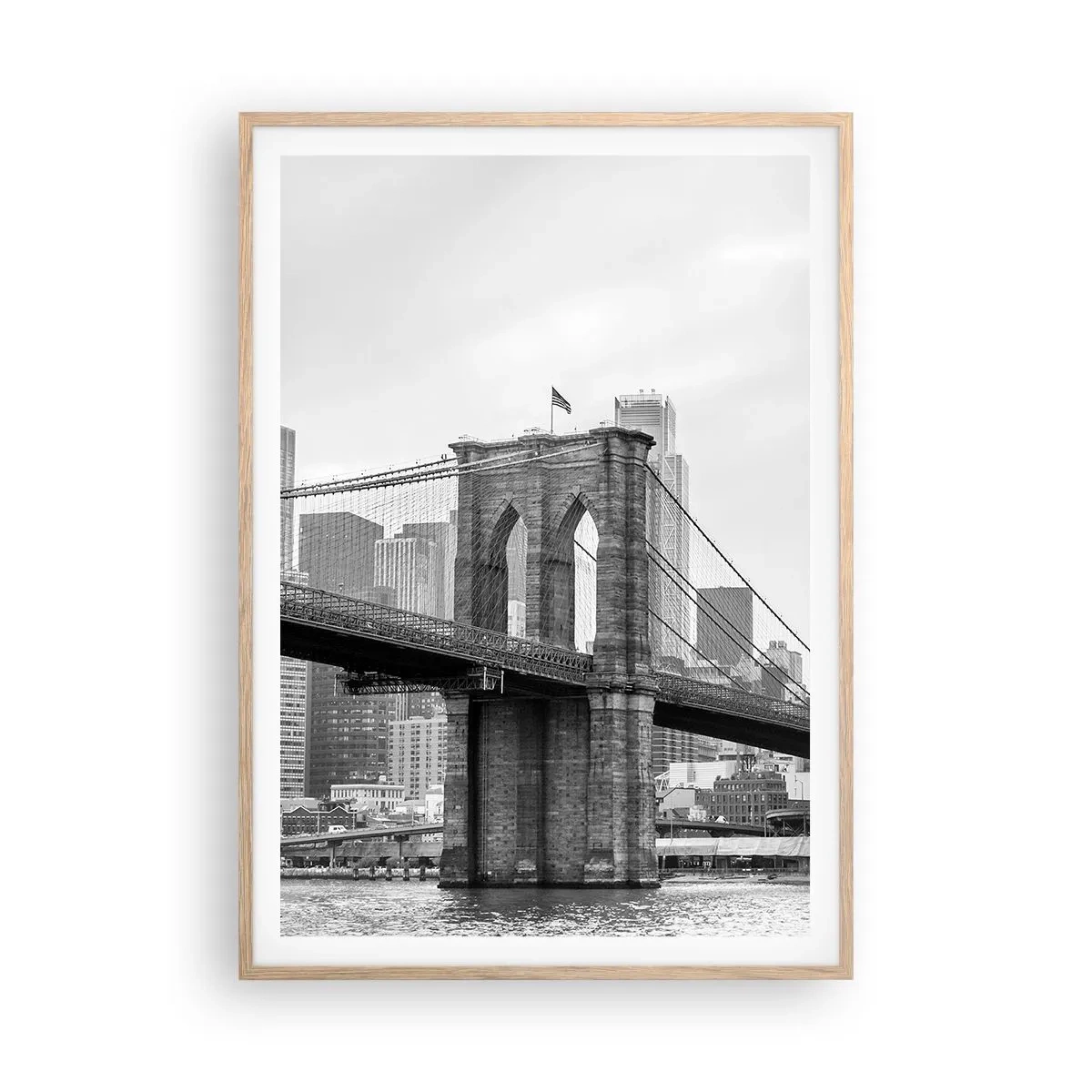 Poster in light oak frame - New York Style - 70x100 cm
