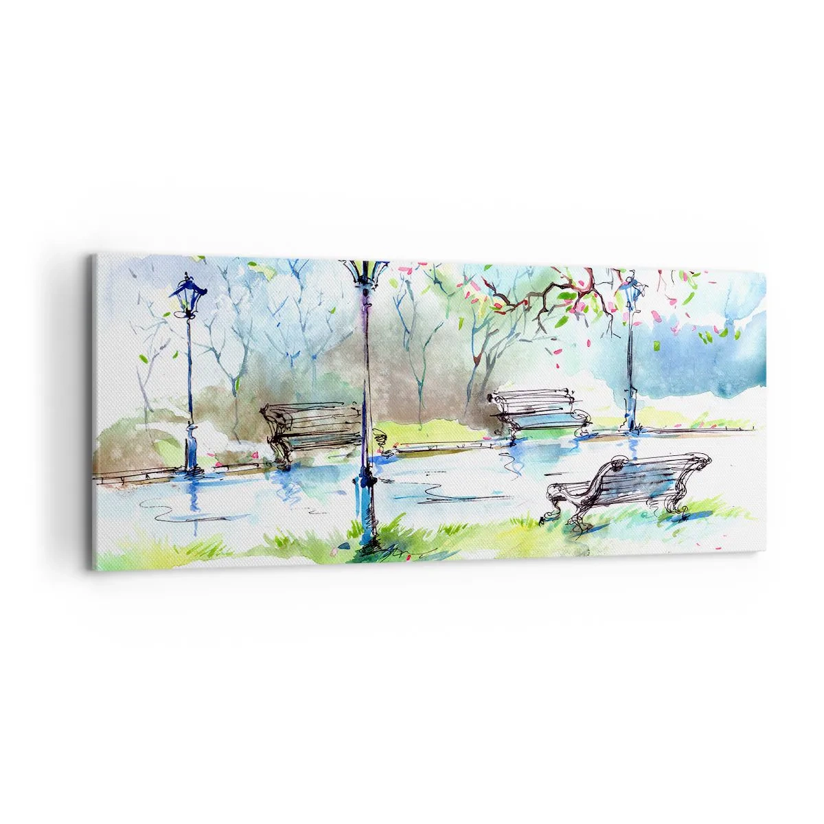 Canvas picture - Charm of Park Silence - 120x50 cm