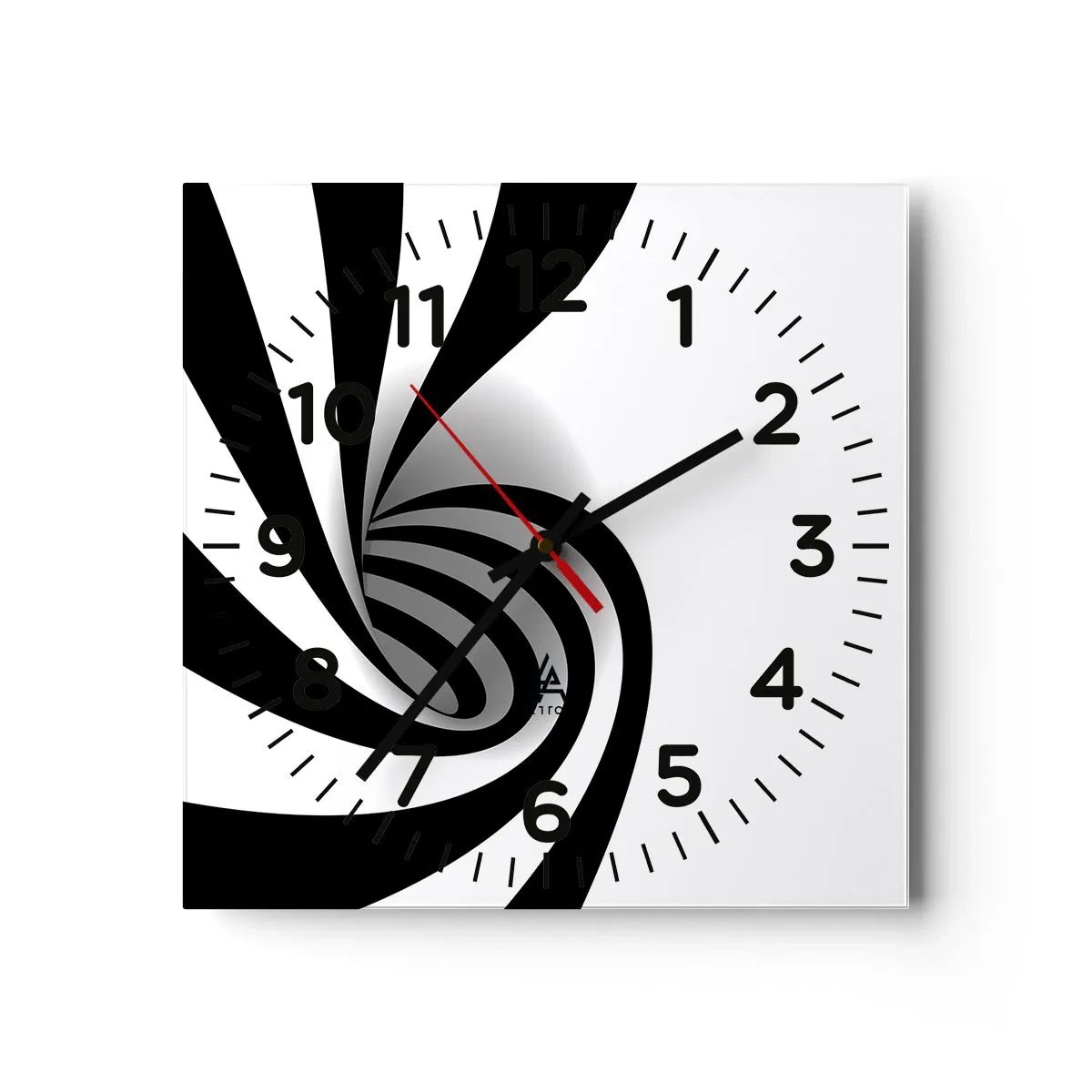 Wall clock - Clock on glass - And Yet It Turns - 30x30 cm