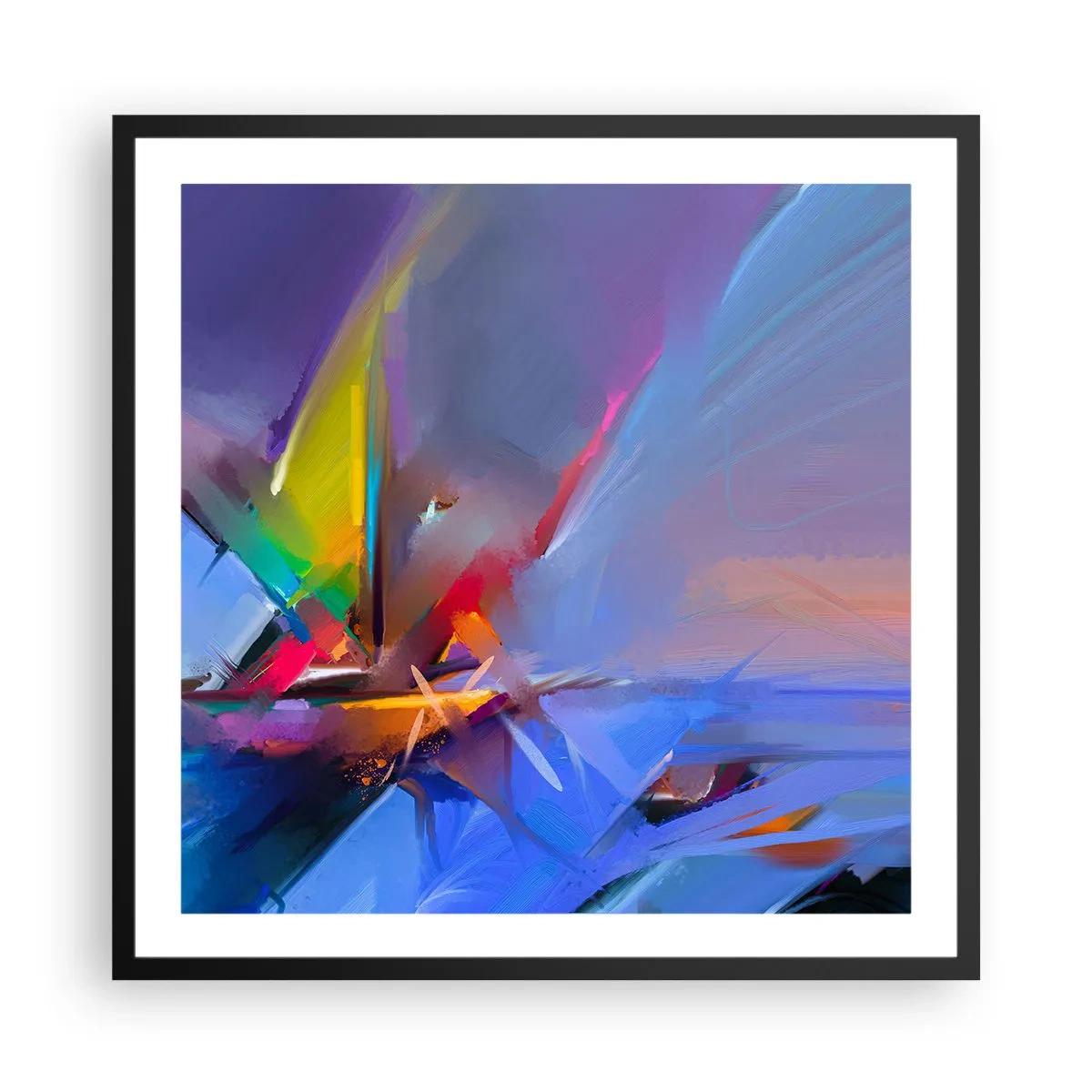 Poster in black frame - Flew like s Bird - 60x60 cm
