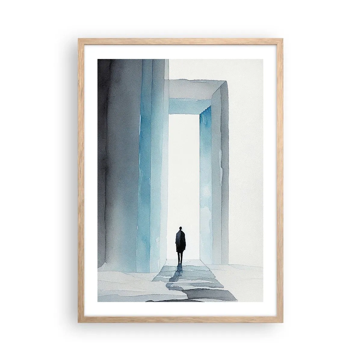 Poster in light oak frame - Live Without Limitations - 50x70 cm
