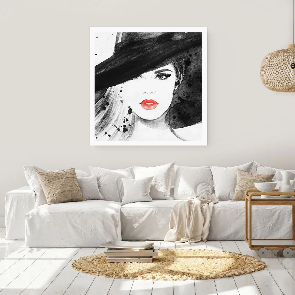 Poster - Lady in Black - 40x40 cm