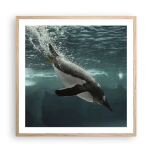 Poster in light oak frame - Welcome to My World - 60x60 cm