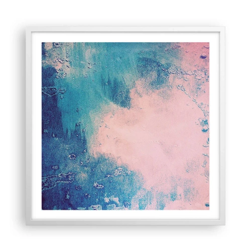 Poster in white frmae - Blue Hug - 60x60 cm