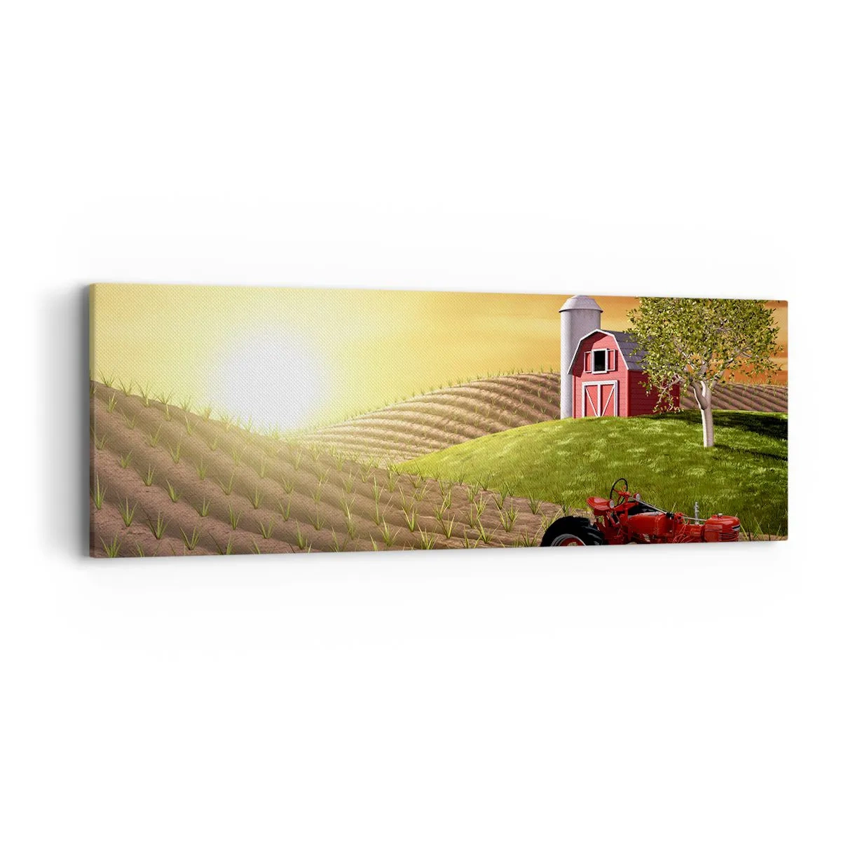 Canvas picture - Farm Straight from a Tale - 90x30 cm