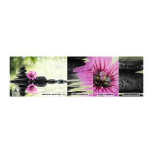 Photo Wallpaper Sample Premium Sand - Time for the Soul - Flower, Culture, Bamboo - 100x30 cm