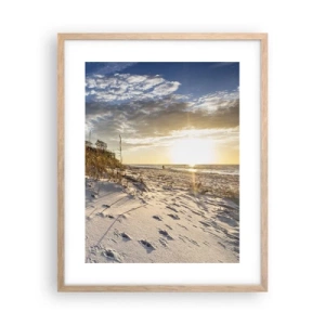 Poster in light oak frame - Invitation to a Walk - 40x50 cm