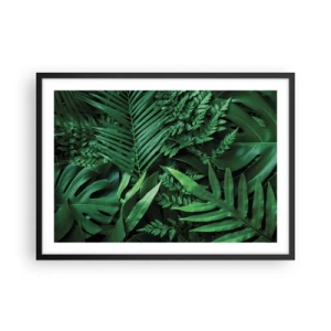 Poster in black frame - In a Green Hug - 70x50 cm