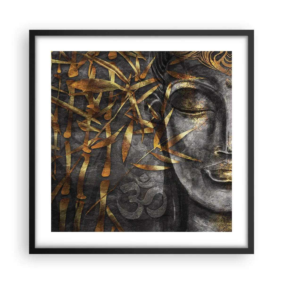 Poster in black frame - Feel the Peace - 50x50 cm