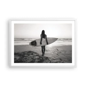 Poster in white frmae - Daughter of Sea Wave - 70x50 cm