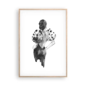Poster in light oak frame - She Passed by - 70x100 cm