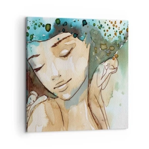 Canvas picture - Lady in Blue - 60x60 cm