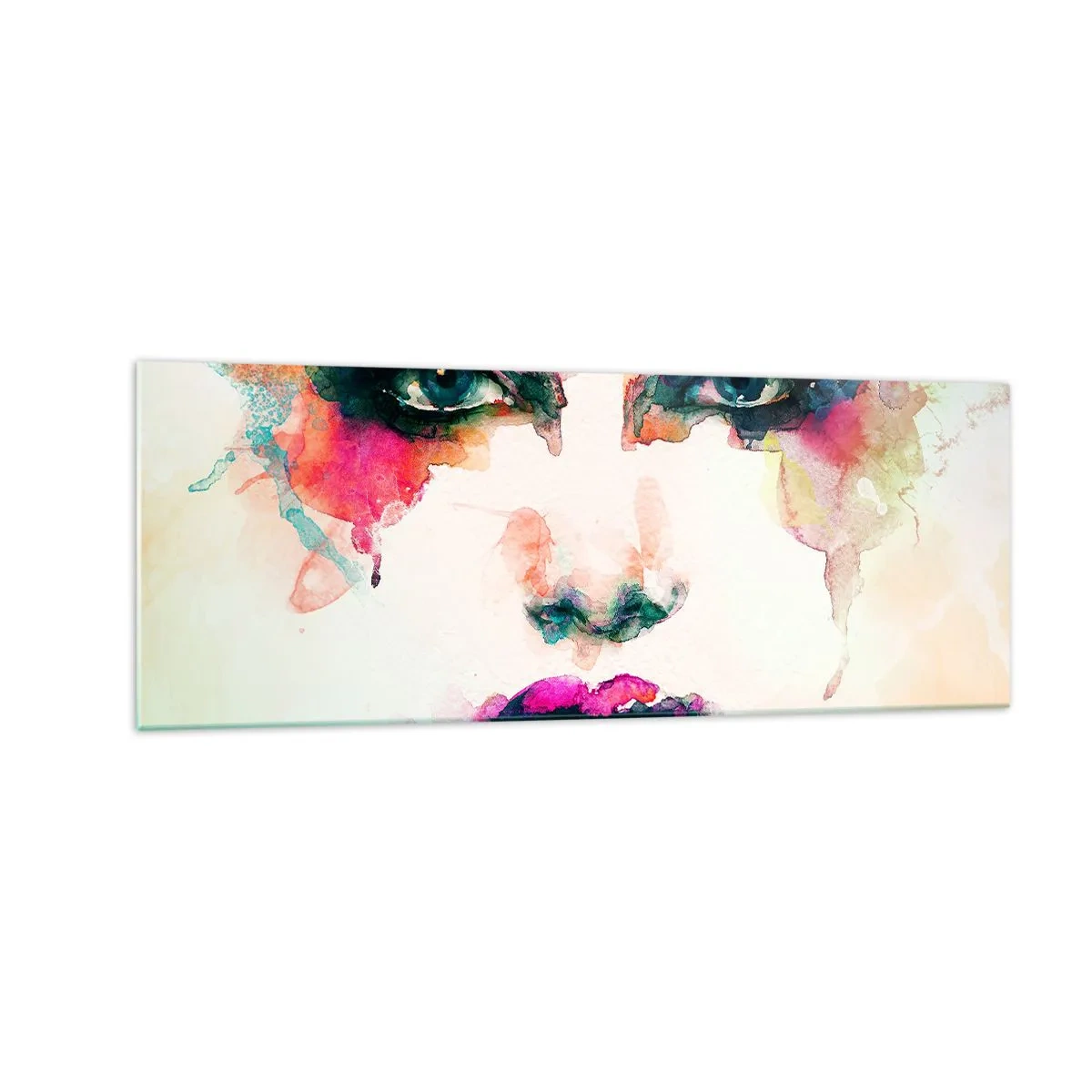 Glass picture - Portrait Painted by a Rainbow - 140x50 cm
