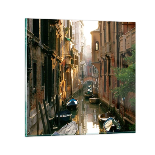 Glass picture - In a Venetian Alley - 40x40 cm
