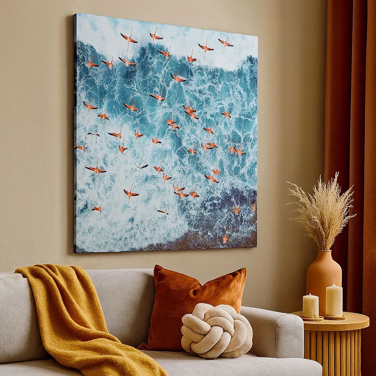 Canvas picture - Seaside Parade - 30x30 cm